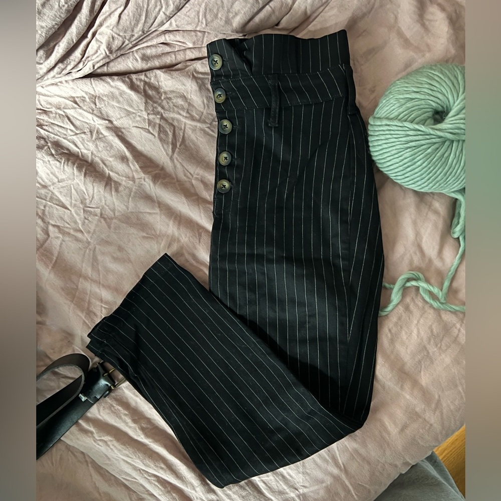 Pinstripe free people pants